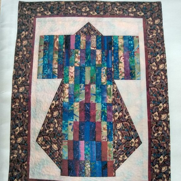 Bargello Kimono Wall Quilt Sewing Pattern Quilting 29x39 Castilleja Cotton - Picture 2 of 7